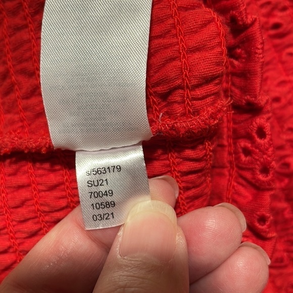 Loft smocked bodice eyelet top size XXL - Picture 8 of 9